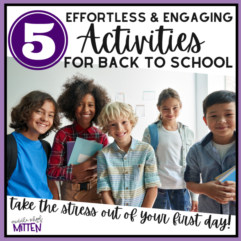 5 Effortless Activities for the First Week of School