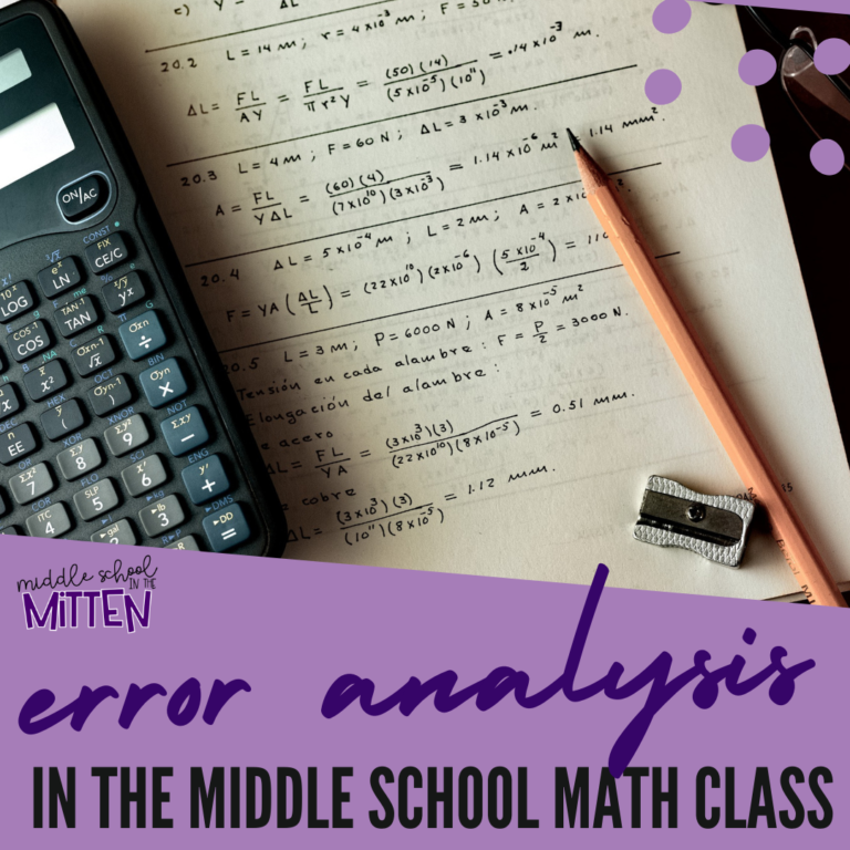 We All Make Mistakes – Error Analysis in the Middle School Math Resource Classroom