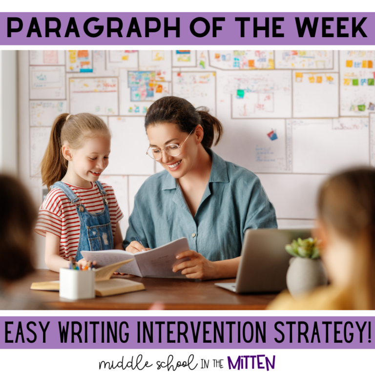 Paragraph of the Week: Quick & Easy Writing Intervention Strategy